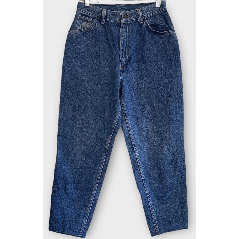 Vintage Wrangler Jeans Womens 26 x 25.5 Mom Blue Denim Tapered Leg High Waist - Picture 1 of 13